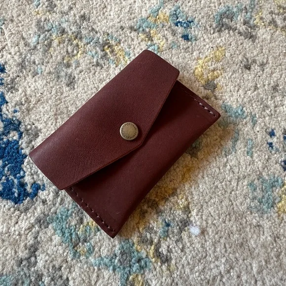 NEW 💙 PLG Cognac Mini Envelope Wallet & Large Keychain Bundle 💙 - Picture 4 of 12